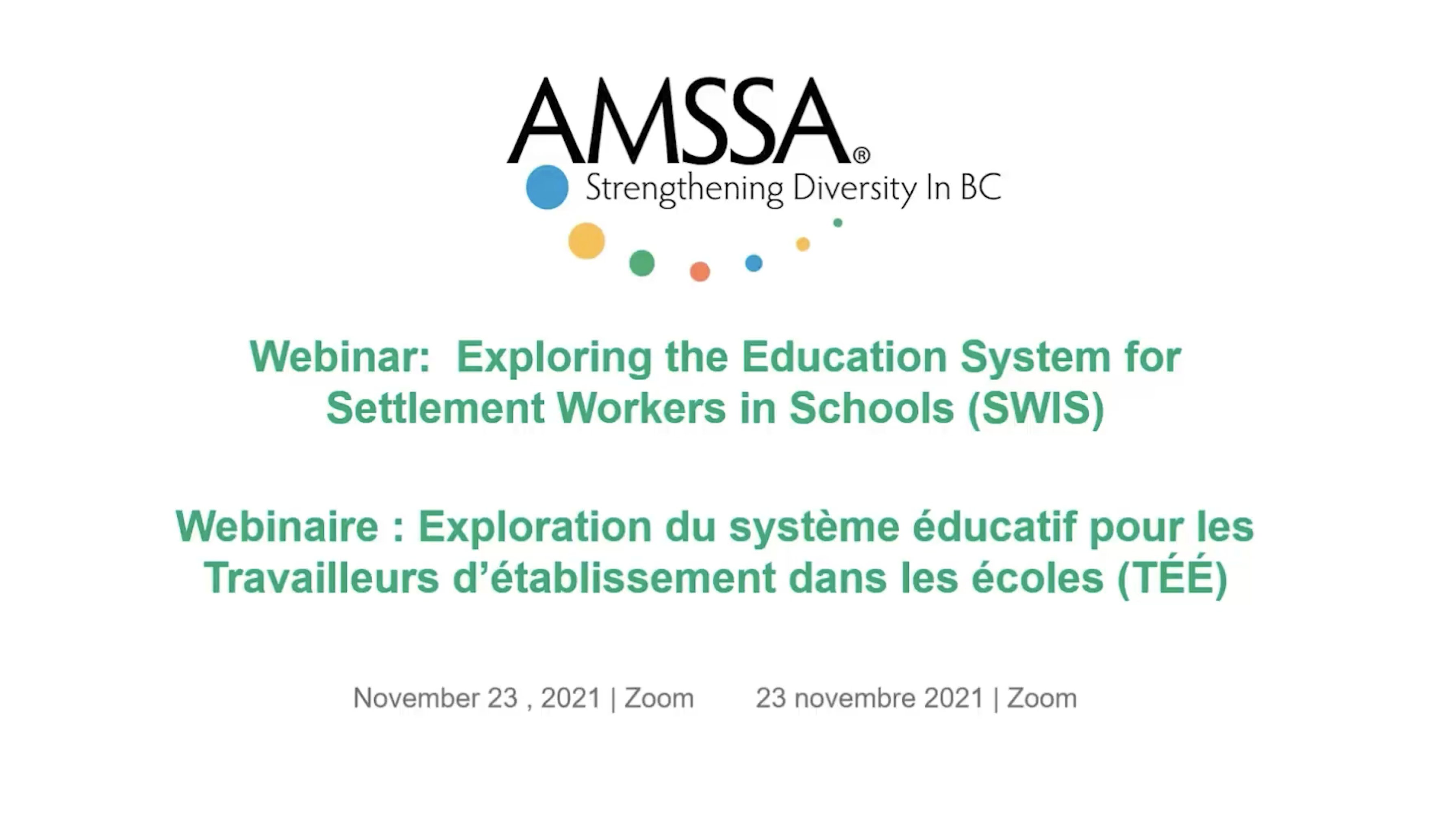 Webinar: Exploring the Education System for Settlement Workers in ...